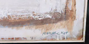 Rineke Kop - Gemengde techniek op paneel, Zonder titel - Ingelijst kopen? Bied vanaf 1!