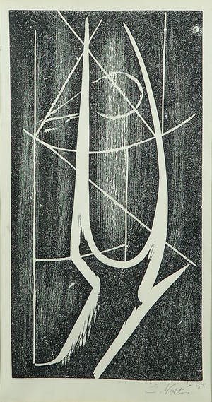 Emile Voeten - Houtsnede, Zonder titel kopen? Bied vanaf 35!