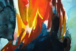 Jeanne Wesselius - Kip en haan - aquarel kopen? Bied vanaf 20!