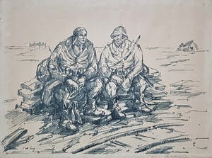 Niet of onleesbaar gesigneerd - 'Slagveldtafereel', kopen? Bied vanaf 1!