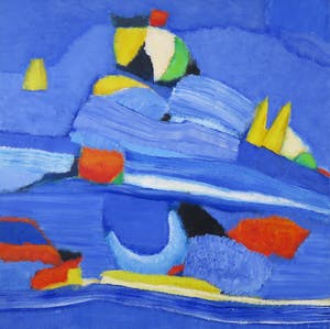 Saskia Bremer - Acryl op doek, Deep sea festival - Ingelijst kopen? Bied vanaf 100!