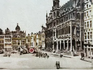 Roger Hebbelinck - Roger Hebbelinck – Grand Place Brussel – handgekleurd – gesigneerd – 44/100 kopen? Bied vanaf 120!