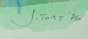 Sjef Toby - Aquarel, Blazoen kopen? Bied vanaf 1!