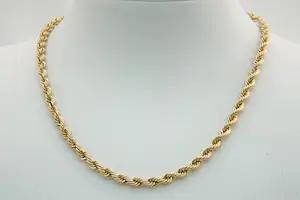 77 - Elegant 14 karaat geel gouden "koord" collier - klein model kopen? Bied vanaf 415!