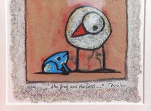 Hans Innemee - The frog and the bird, zeefdruk (mooi ingelijst) kopen? Bied vanaf 150!