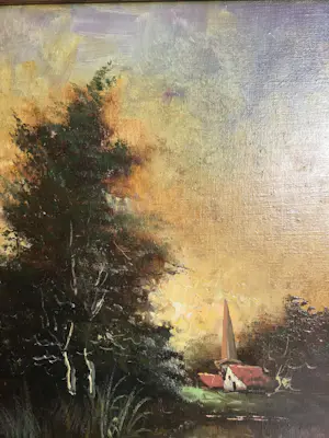 Niet of onleesbaar gesigneerd - Landschap Hollandse school. kopen? Bied vanaf 1!