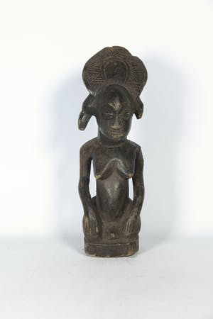 Chokwe - Houten voorouderbeeld met koninklijk kapsel kopen? Bied vanaf 1!