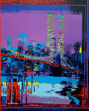 Henk van der Vet - World Trade Center New York, zeefdruk (groot) kopen? Bied vanaf 95!