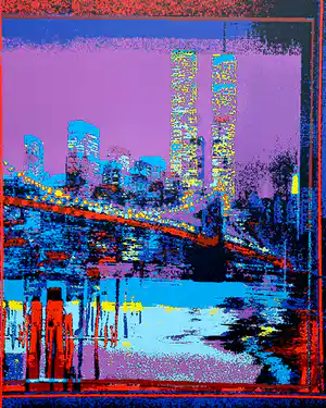 Henk van der Vet - World Trade Center New York, zeefdruk (groot) verkocht voor € 95!