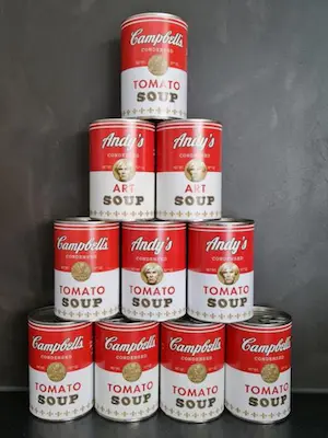 Ad van Hassel - Pop Art Soep - Andy Warhol - gesigneerd kaufen? Bieten Sie von 1!