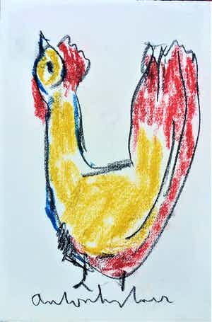 Anton Heyboer - De oervogel . verkocht voor € 250!