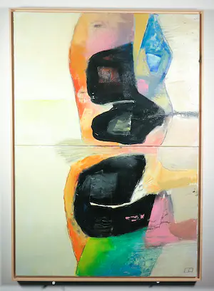 Philip Vencken - Acryl op doek, Zonder titel (tweeluik) - Ingelijst kopen? Bied vanaf 100!