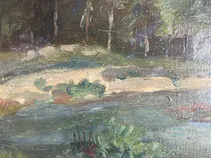 Niet of onleesbaar gesigneerd - Impressionistisch landschap kopen? Bied vanaf 1!