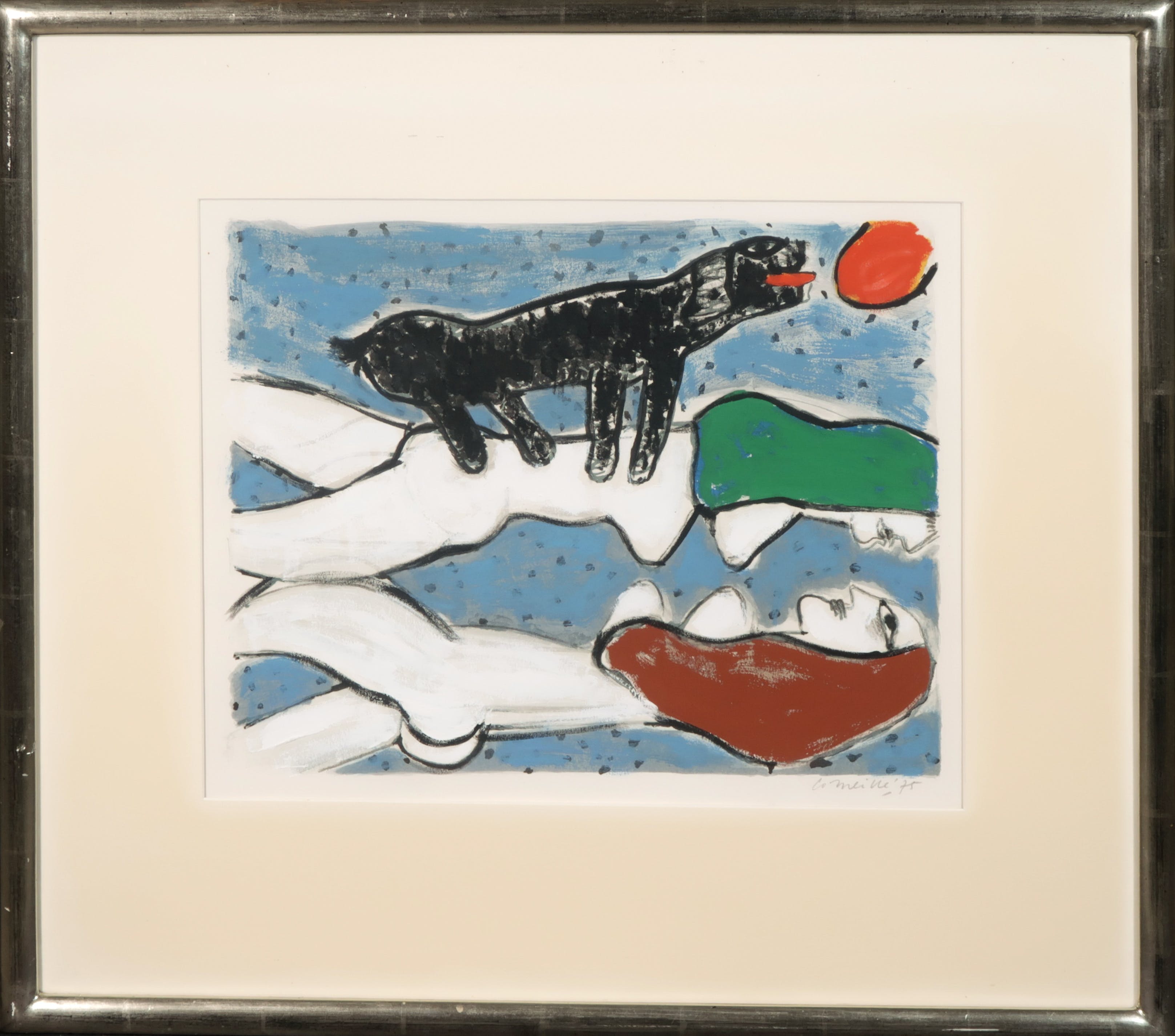 Corneille - Gemengde techniek op papier, Zonder titel - Ingelijst kopen? Bied vanaf 1450!