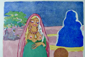 Kees van Dongen - Gravure uit 1001 nacht: 'Farizade et l'oiseau parleur' kopen? Bied vanaf 5!