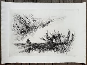 Anton Buytendijk - Landschap, droge naald ets kopen? Bied vanaf 35!