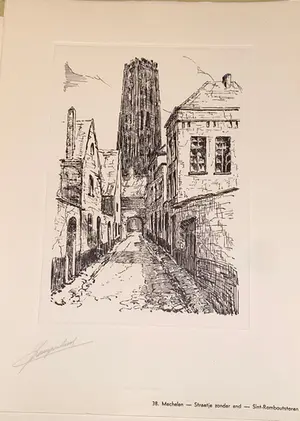 Jan van Campenhout - Historische monumenten en gebouwen - 25 pentekeningen kaufen? Bieten Sie von 1!