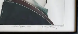 Dana Andreev - Kleurenets: 'Portret en profil' (1989) - Ingelijst. kopen? Bied vanaf 85!