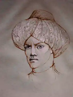 Leonor Fini - Ets, titel, " Man met tulband ". vendu pour 40€ !
