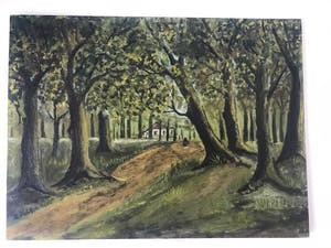 Niet of onleesbaar gesigneerd - cottage in het bos (Gesigneerd: H. Philipps) kopen? Bied vanaf 1!