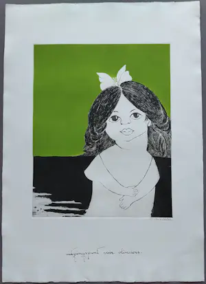 Buy Ans Wortel - uitgangspunt voor vlinders - gesigneerde ets? Bid from 69!