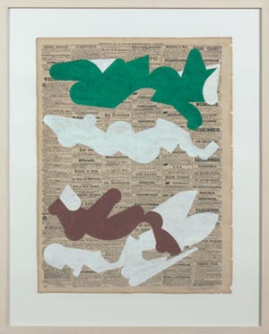 Henri Plaat - Gouache op krantenpapier, Zonder titel - 2009 kopen? Bied vanaf 150!