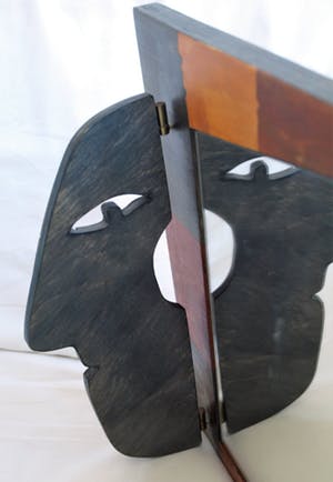 Niet of onleesbaar gesigneerd - Design , Spiegel van hout – gesigneerd - 1996 kopen? Bied vanaf 1!