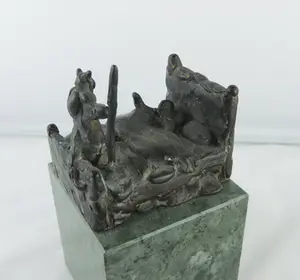 Dick Aerts - Brons op marmeren voet, Reinaert de Vos kopen? Bied vanaf 100!