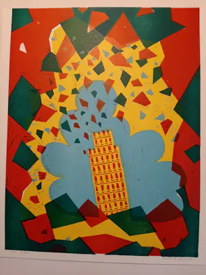 Martin de Bruijn - Litho, Toren van Pisa. uit 1988 kopen? Bied vanaf 20!