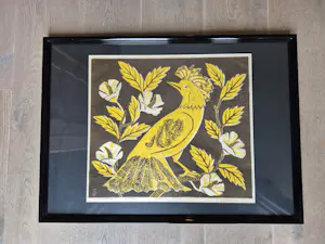 Jeanne Bieruma Oosting - houtsnede - tropische vogel - gesigneerd r.o. kopen? Bied vanaf 395!