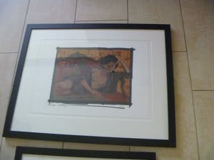 Nico Vrielink - Kleurenzeefdruk CONFRONTATIE met GAUGUIN I , II en III ingelijst kopen? Bied vanaf 189!