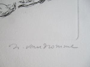 Niet of onleesbaar gesigneerd - Twee etsen, gesigneerd kopen? Bied vanaf 1!