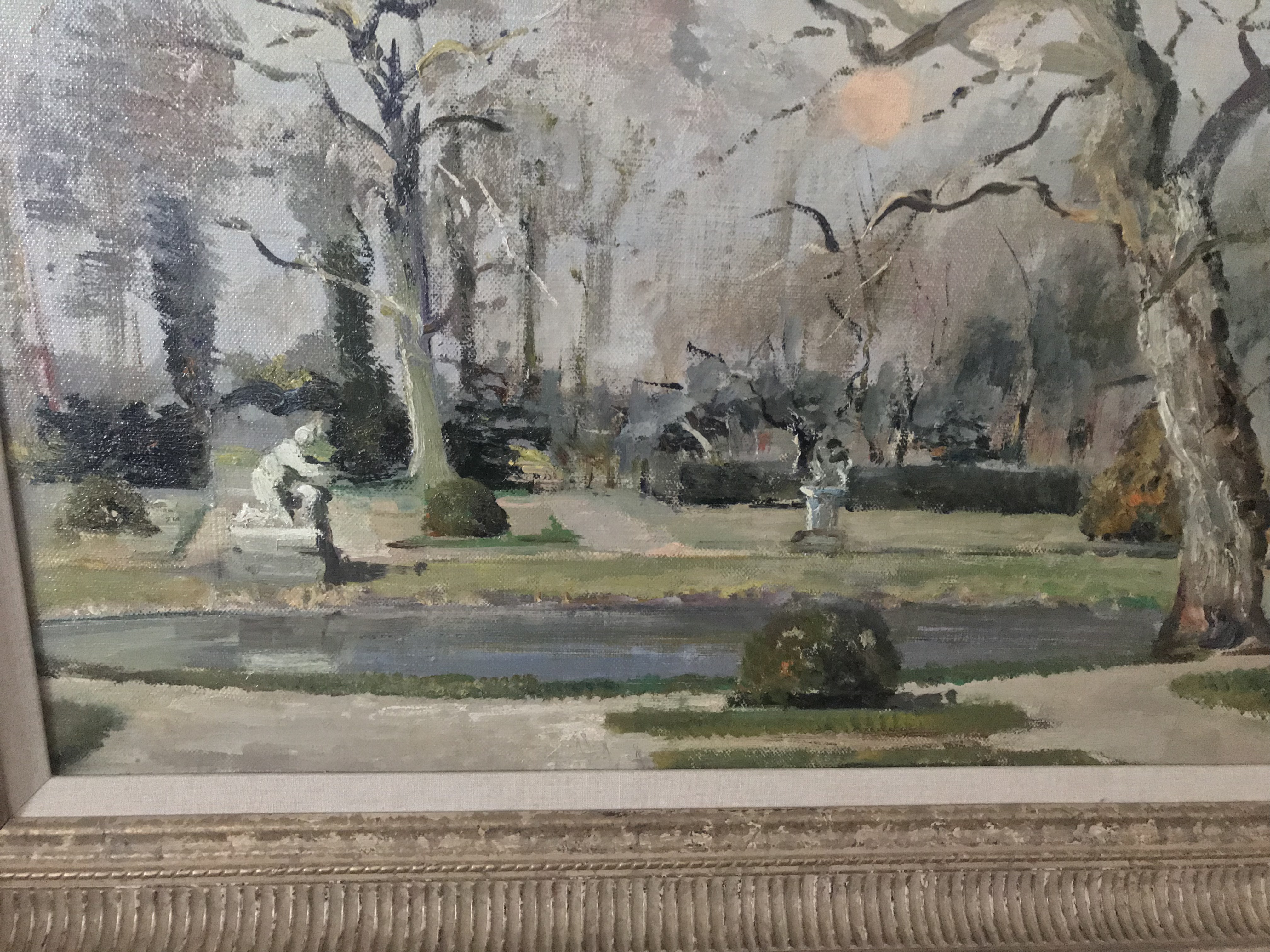 Jan Jurrien Moolhuizen - Park met beelden en vijver. kopen? Bied vanaf 125!