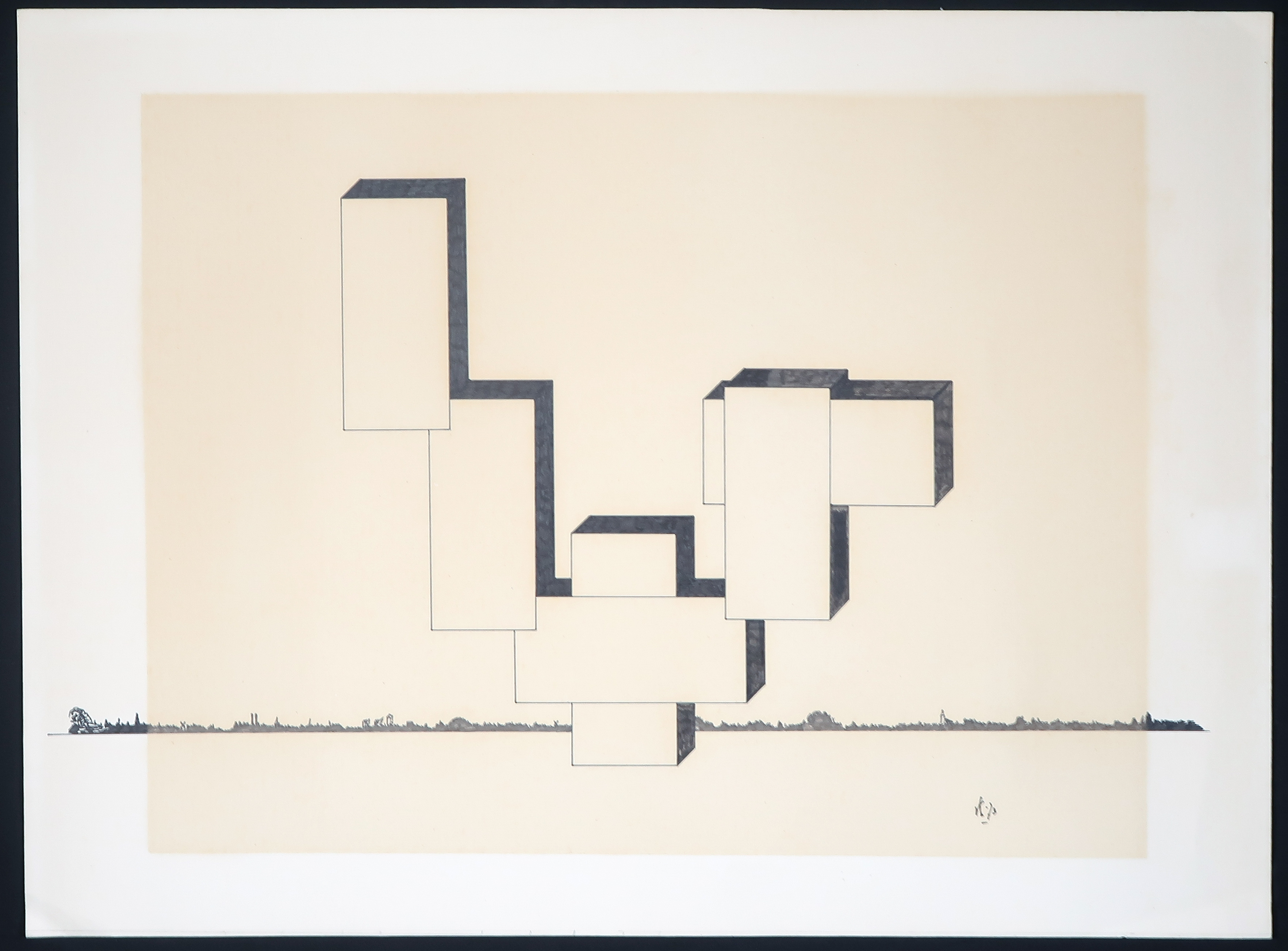 Niet of onleesbaar gesigneerd - Pentekening, Zonder titel kopen? Bied vanaf 1!