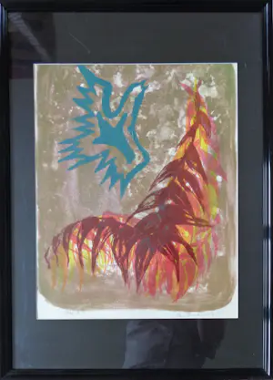 Jan Bezemer - FIGURATIE / KLEURLITHO / 49x39cm / KADER / SIG kopen? Bied vanaf 10!