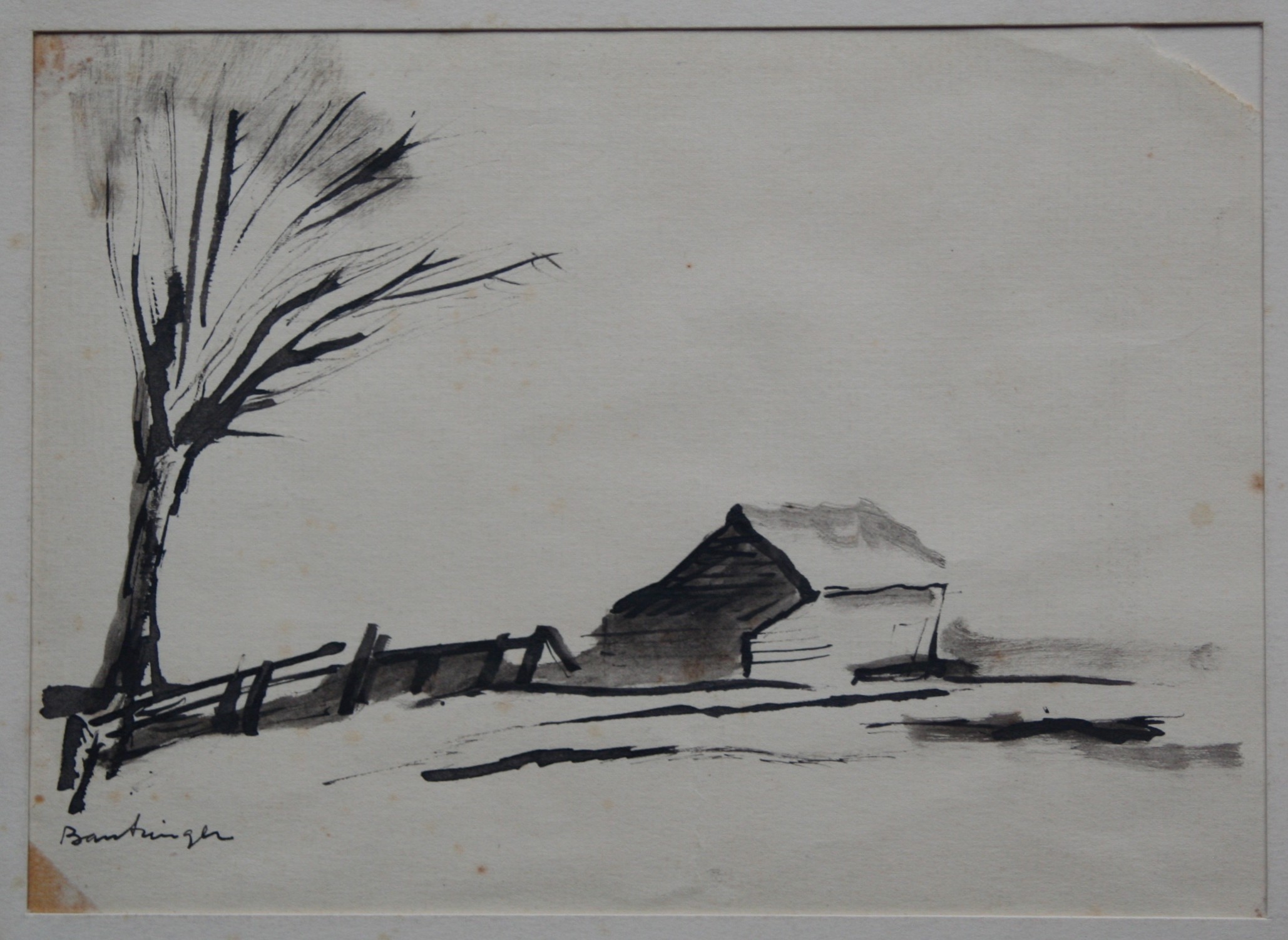 Cees Bantzinger - tekening met inkt op papier kopen? Bied vanaf 1!