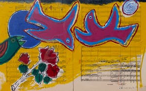 Corneille - Hommage a Mozart, zeefdruk (ingelijst, groot) kopen? Bied vanaf 275!