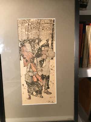 Theophile Alexandre Steinlen - Vluchtelingen verkocht voor € 75!