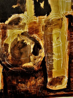 Niet of onleesbaar gesigneerd - Bijzonder Italiaans? jaren 50 "Sgraffito" gem. techniek - gesigneerd kopen? Bied vanaf 1!