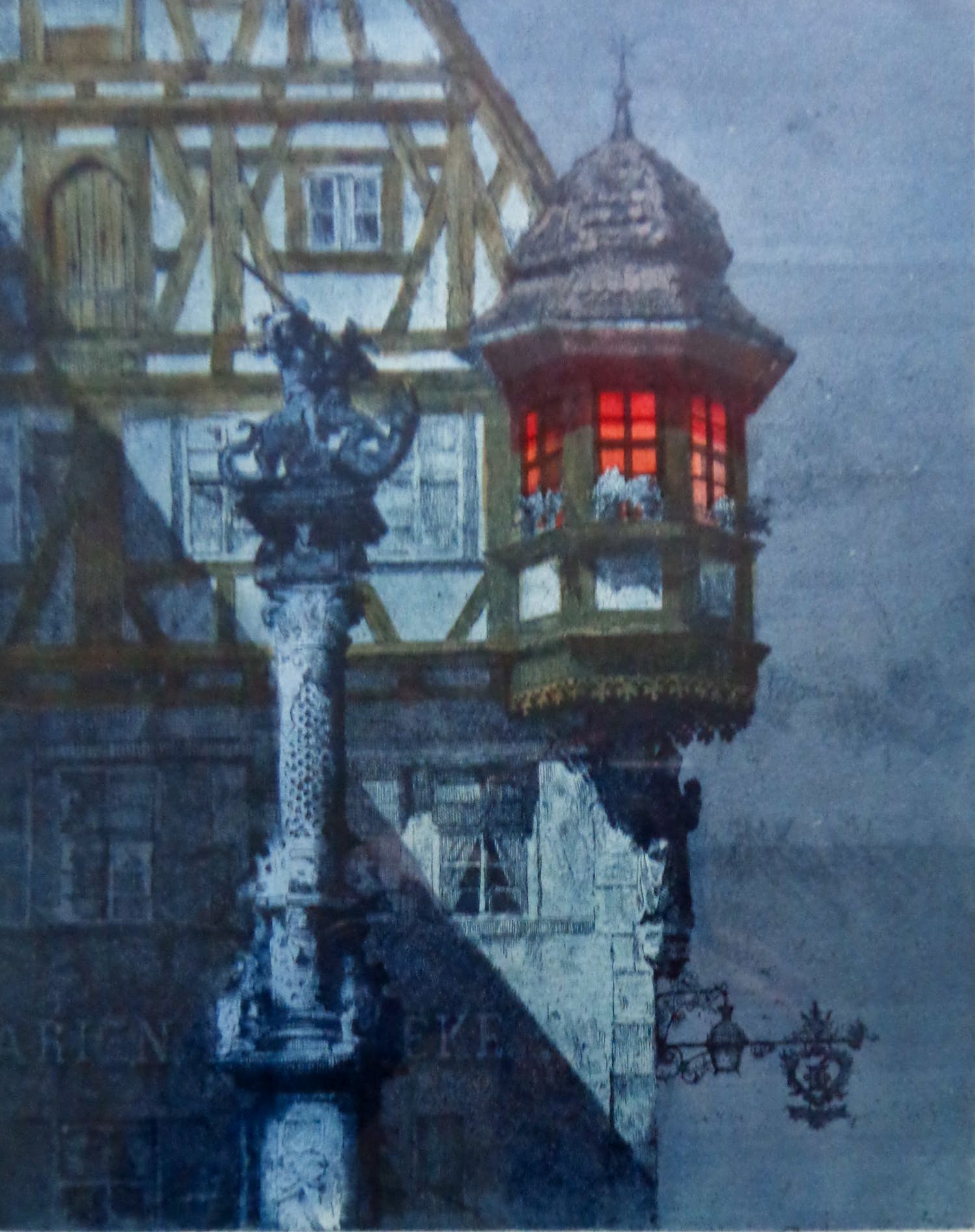 Horst Rosemann - MARIENERKER / KLEURETS / 44x35cm / KADER / SIG kopen? Bied vanaf 25!