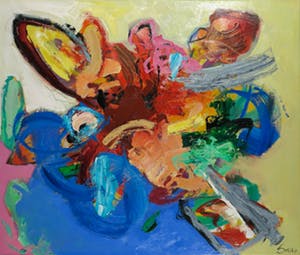 Koos Smit - Olieverf op doek, Saga III - Ingelijst (Groot) kopen? Bied vanaf 1!