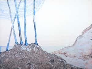 Johannes van Hoften - Gouache op karton, Zonder titel verkocht voor € 1!