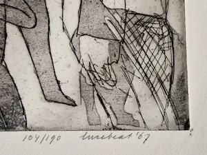 Lucebert - Een grote in 1967 gemaakte monochrome Ets "Vox" - bep. oplage (190) gesigneerd kaufen? Bieten Sie von 153!