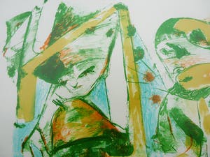 Martin Engelman - Ingelijste litho -1973- kopen? Bied vanaf 1!