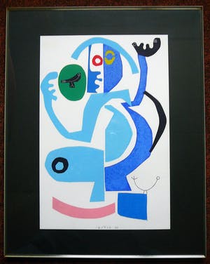 Lex Heijligers - Man met vogels -monotype tweeluik 1995- kopen? Bied vanaf 65!