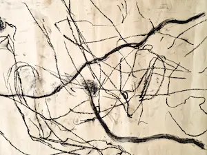 Frank van Hemert - Uitzonderlijk grote Houtskool op papier voorstelling - potloodgesigneerd 1999 kopen? Bied vanaf 35!