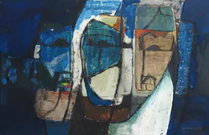 Jos Schimmer - Olieverf op doek, Heimwee naar Marokko - Ingelijst (Zeer groot) kopen? Bied vanaf 1!