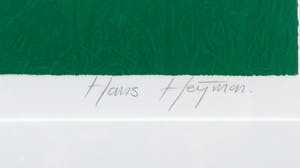 Hans Heijman - Zeefdruk, Joris in rivierlandschap - Ingelijst kopen? Bied vanaf 120!