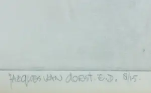 Jacques van Dorst - Ets op papier, Delen II - Ingelijst kopen? Bied vanaf 60!