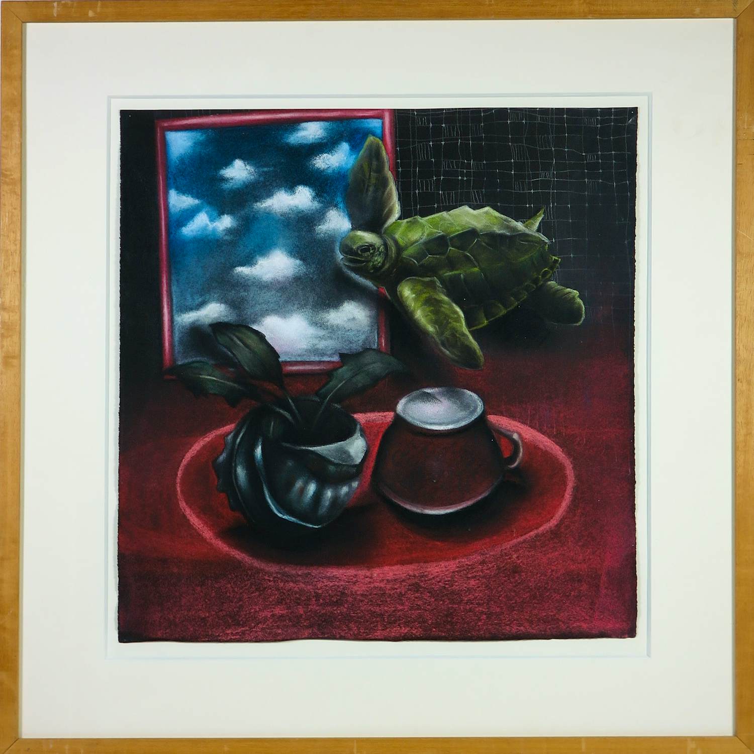 Saskia Griepink - Oliepastelkrijt op papier, Compostitie - Ingelijst kopen? Bied vanaf 70!